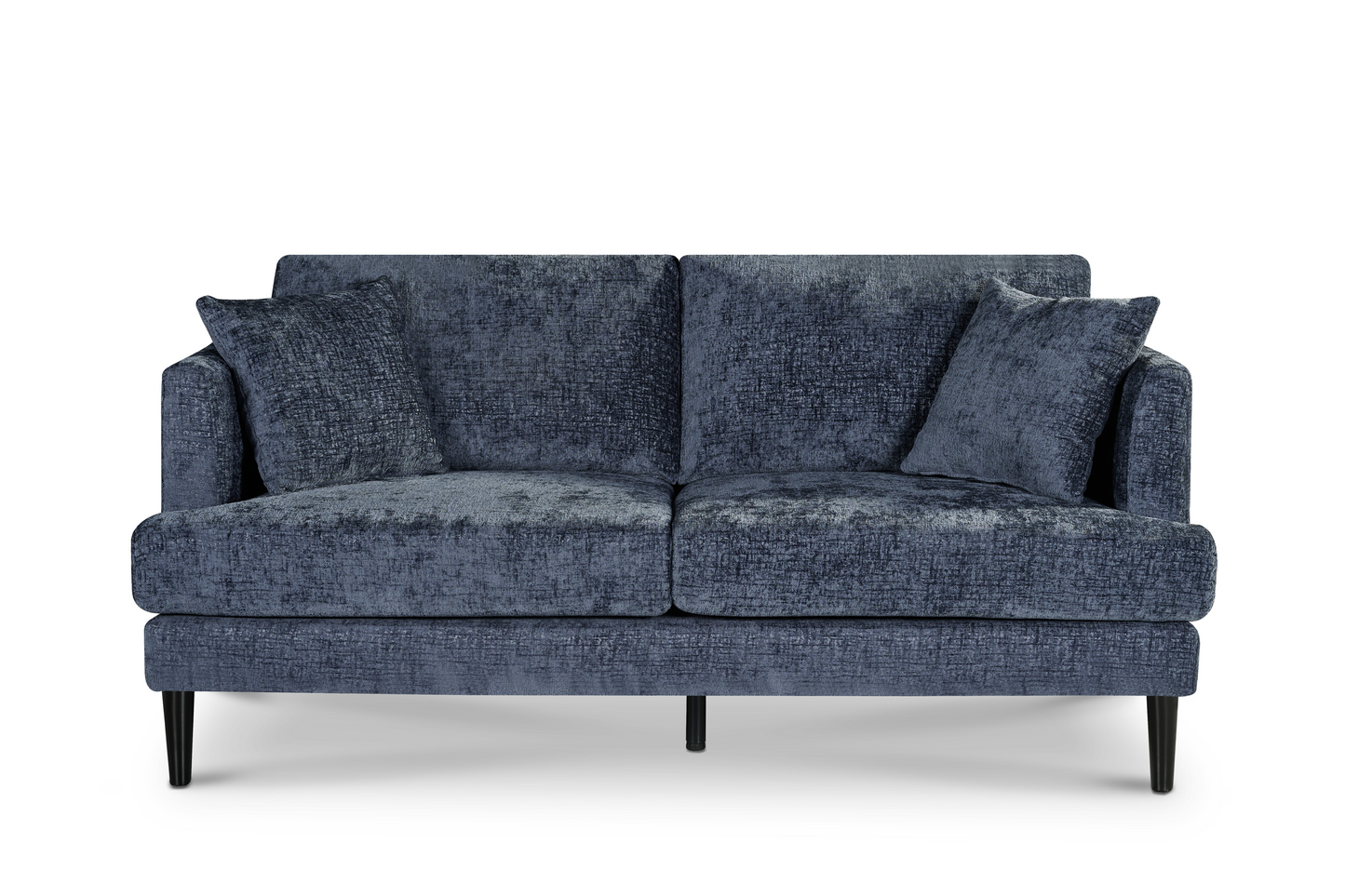 Blue Textured Chenille Emilia 3 + 2 Seater Sofa Set