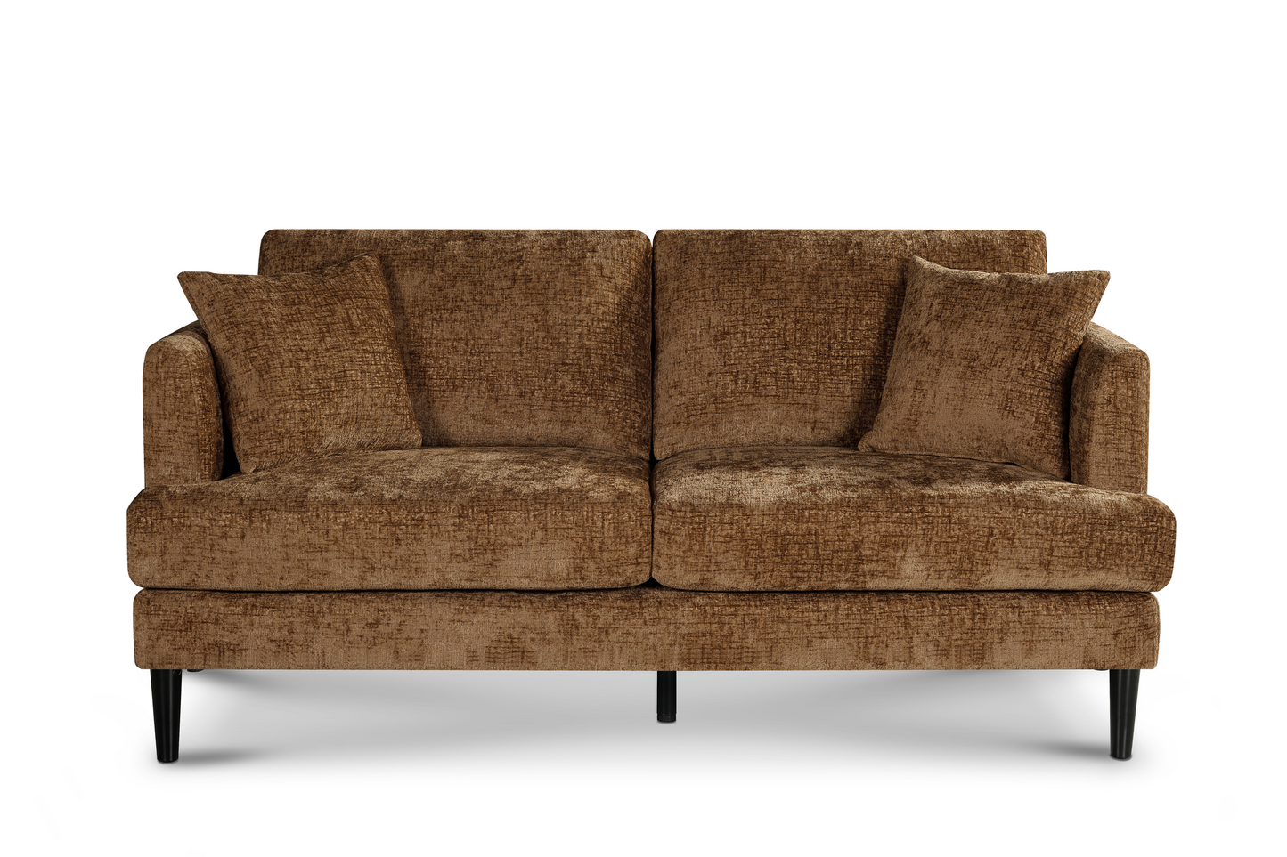 Brown Textured Chenille Emilia 3 + 2 Seater Sofa Set