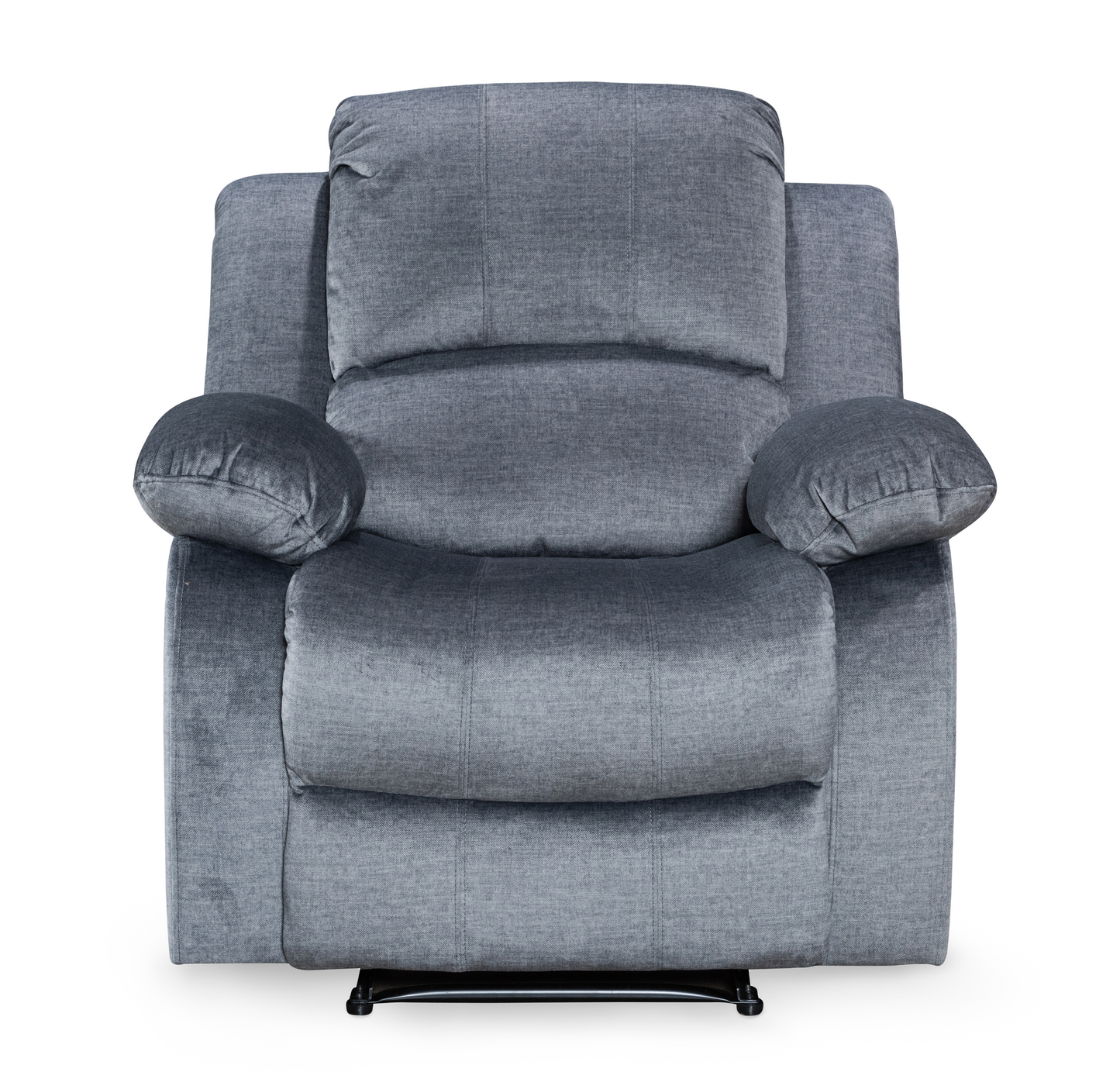 Chenille Fabric Grey 3 + 1 Seater Valencia Manual Recliner Sofa Set