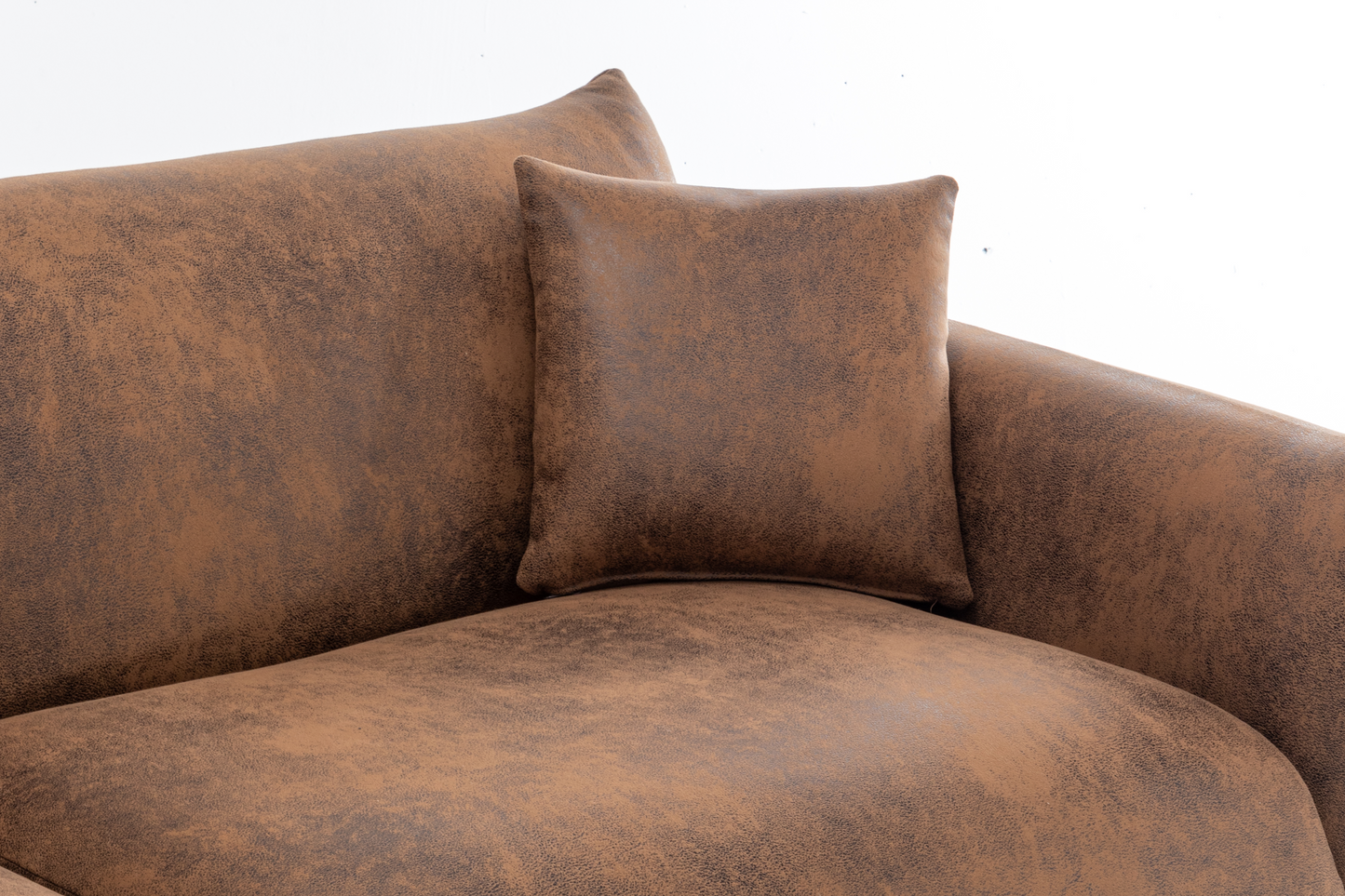 Faux Leather Suede Brown 2 Seater Murano Sofa