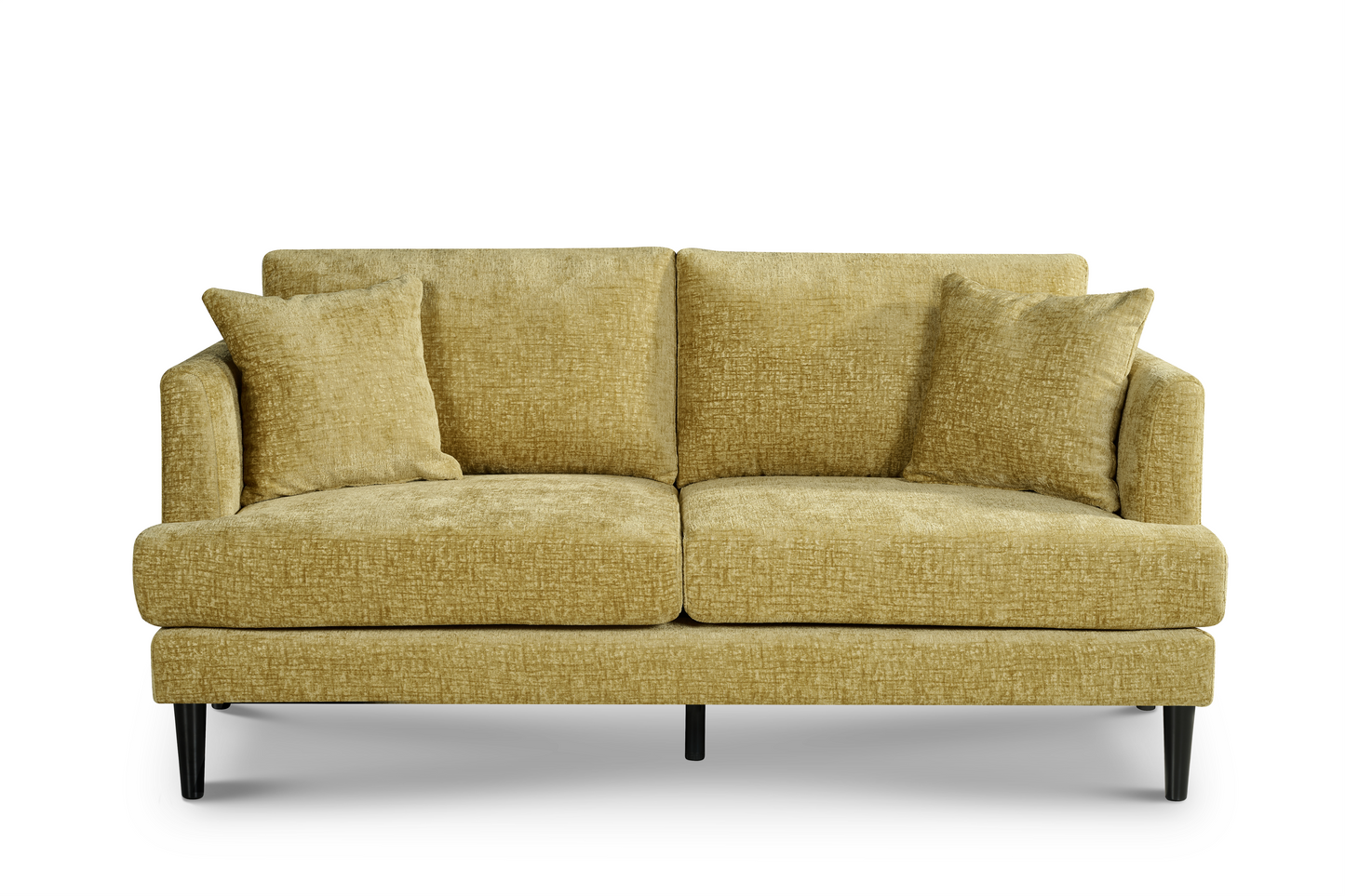 Gold Textured Chenille Emilia 3 + 2 Seater Sofa Set