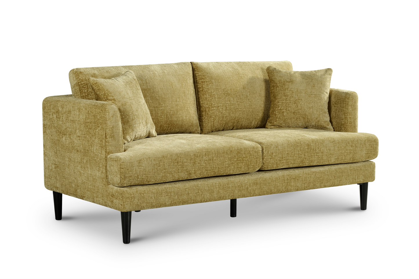 Gold Textured Chenille Emilia 3 + 2 Seater Sofa Set